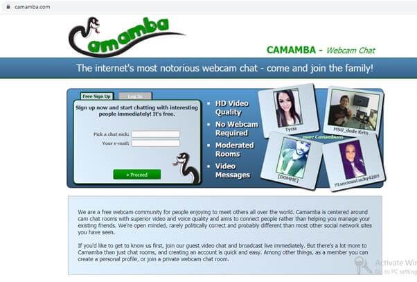 Camamba Free Online Chat Websites