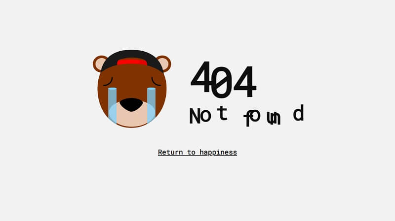 404 Makes Bear Sad